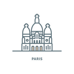 Paris icon with Sacre-Coeur basilica