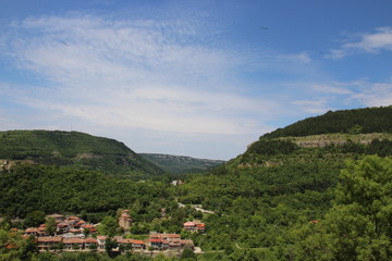 Fototapeta na wymiar Tsarevets Fortress is a medieval stronghold located on a hill with the same name in Veliko Tarnovo in northern Bulgaria. Tsarevets is 206 metres above sea level.