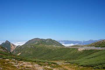 秋　乗鞍山頂畳平からの風景
