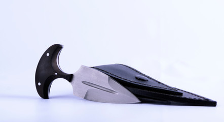 a sharp knife on a white background