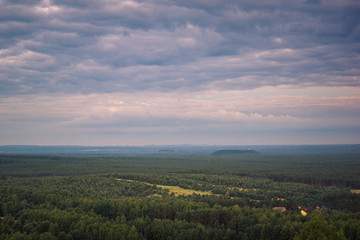 View from Mountain Biaklo near Olsztyn in Jura Krakowsko-Czestochowska, Poland