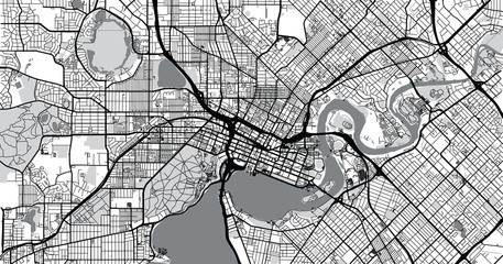 Obraz premium Urban vector city map of Perth, Australia