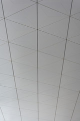 An abstract look at the airport ceiling or roof designs. Conceptual and copy space.  