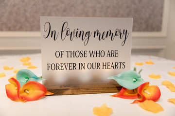 In loving memory sign 