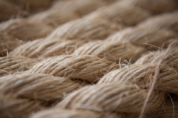 Roll of ship ropes as background texture