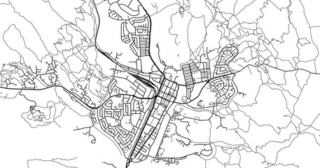 Urban vector city map of Alice Springs, Australia