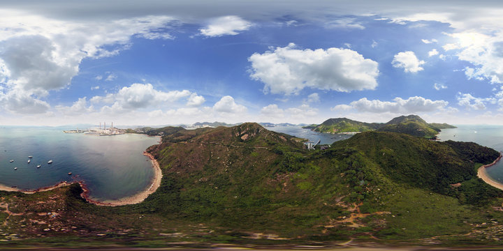 Aerial View Over West Lamma Island, Hong Kong