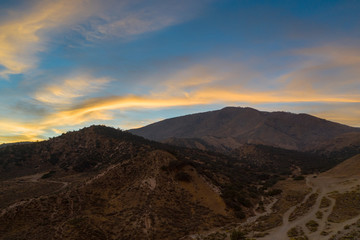 sunset in the mountains