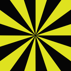 Strahlen schwarz und gelb