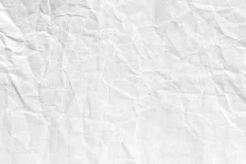 Crumpled old white paper texture