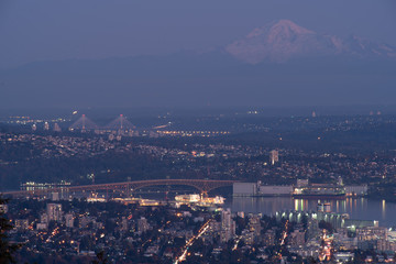 Vancouver city at dusk