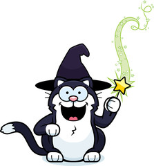 Cartoon Little Witch Cat Magic