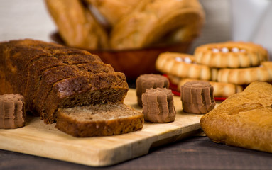 tea table, bake, pastries, muffin, cakes, sweets, close up