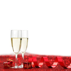 Champagne on glitters