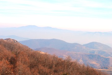 Fototapeta premium landscape of the hills and mountains in autumn 