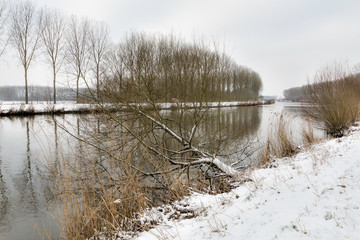 frozen river in winter