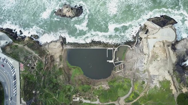 Looking down on Sutro Baths