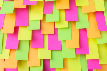 Multi colored Post note sticker, paper note, post it, sticky notes background