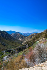 A panorama of the San Gabriel Mountains as taken from Mount Wilson near Glendale, California
