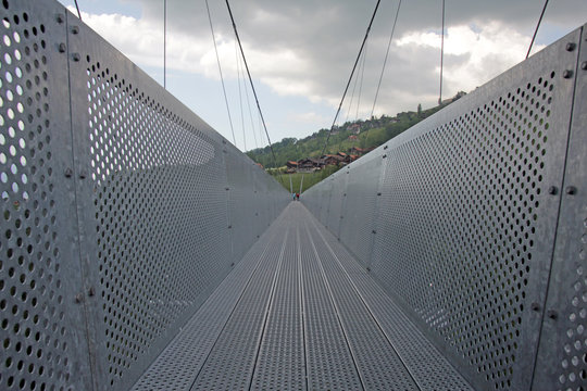 hängebrücke in sigriswil, schweiz 