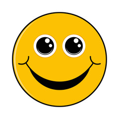 Fototapeta premium Vector illustration of smiley. Smiling face. Happy smiley. Vector happy face.