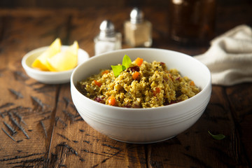 Cauliflower couscous with other vegetables