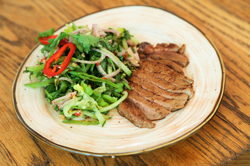 Traditional Thai beef salad