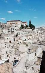 Obraz premium Panorama on little part of white houses from the top of a terrace