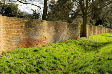 Traditional Crinkle Crankle or Zig-Zag Wall in East Anglia