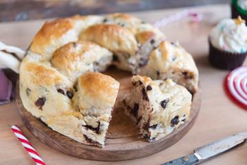 Raisins wreath for holidays