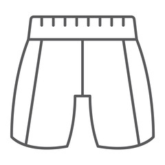 Trousers thin line icon, clothing and fashion, pants sign, vector graphics, a linear pattern on a white background.