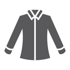 Shirt glyph icon, clothing and formal, blouse sign, vector graphics, a solid pattern on a white background.
