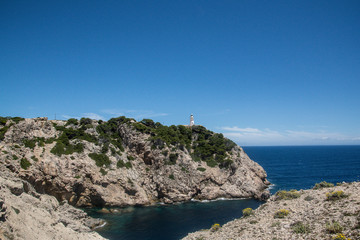Fototapeta na wymiar Capdepera Leuchtturm in Cala Ratjada Mallorca Spanien