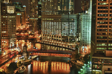 DeSable Bridge & Downtown Chicago HDR