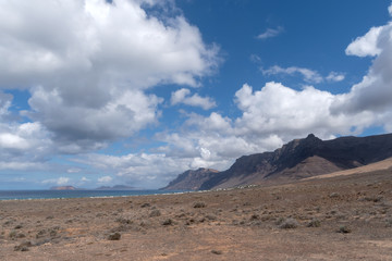 Fototapeta na wymiar View of Caleta de Famara, Lanzarote, Canary Islands, Spain