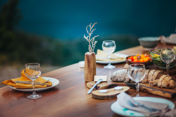 Rich Romantic Dinner on Mountain Top