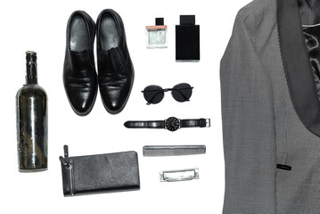 top view in men's style, fashion, clothing and style
