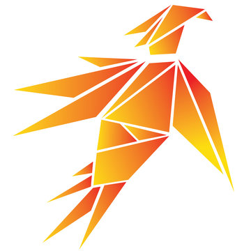 Origami puzzle phoenix