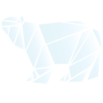 Origami puzzle polar bear