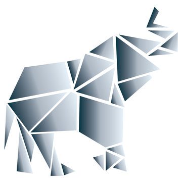 Origami puzzle elephant
