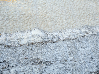 Mountain rock with white and gray stones. Background, macro, Caucasus