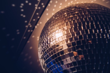 Close up of disco ball