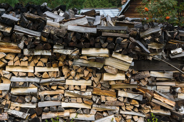 Woodpile closeup