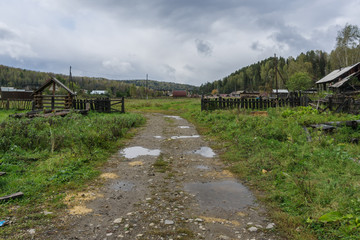 Village after rain