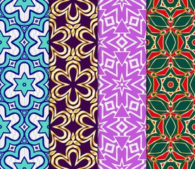 Set of Seamless vector pattern. Geometric ornament. linear background, lace texture, tribal ethnic arabic, fashion decorative ornament
