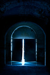 Tür Licht blau