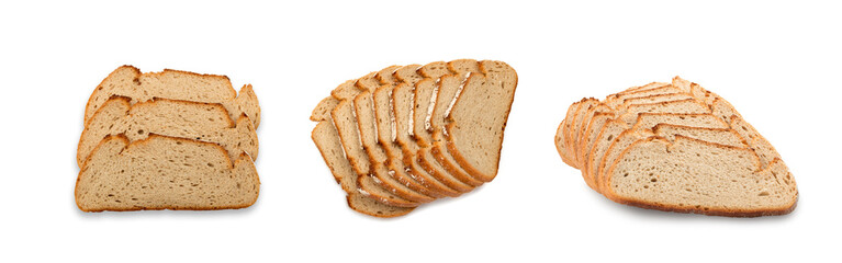 Slices of bread isolated