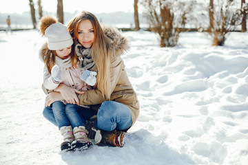 mother with daughter