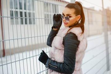 Fototapeta premium girl in winter