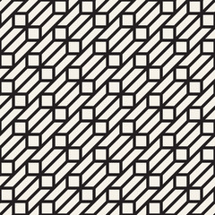 Vector seamless geometric pattern. Simple abstract lines lattice. Repeating elements stylish background